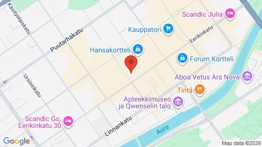 Apartments for rent i Turku - kort over placeringen