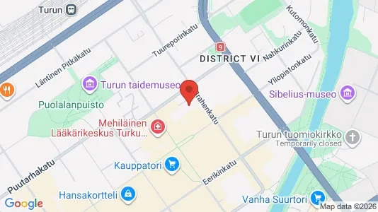 Apartments for rent i Turku - kort over placeringen
