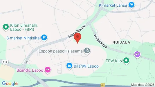 Apartments for rent i Espoo - kort over placeringen