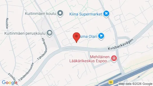 Apartments for rent i Espoo - kort over placeringen