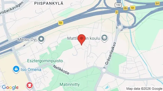 Apartments for rent i Espoo - kort over placeringen