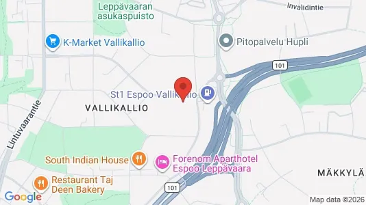 Apartments for rent i Espoo - kort over placeringen