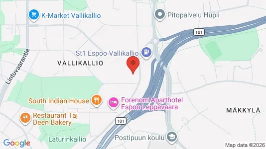 Apartments for rent i Espoo - kort over placeringen