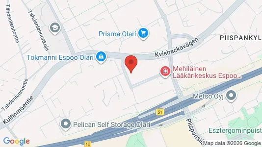 Apartments for rent i Espoo - kort over placeringen