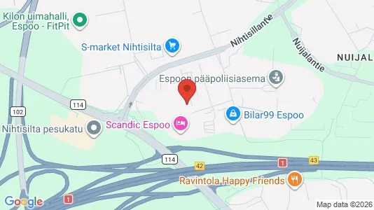 Apartments for rent i Espoo - kort over placeringen