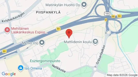 Apartments for rent i Espoo - kort over placeringen
