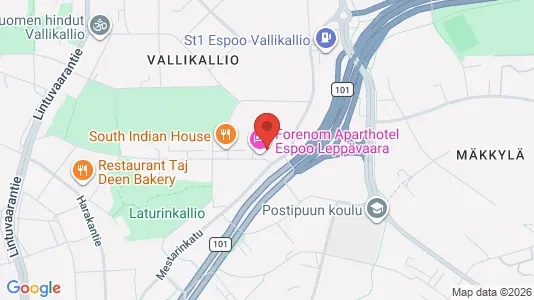 Apartments for rent i Espoo - kort over placeringen