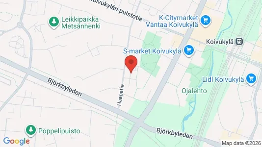 Apartments for rent i Vantaa - kort over placeringen
