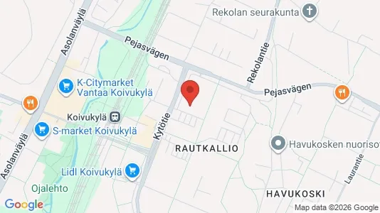 Apartments for rent i Vantaa - kort over placeringen
