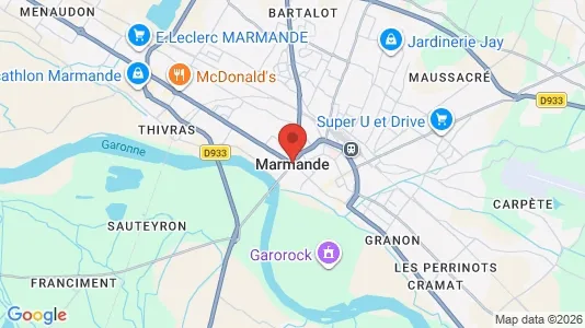 Houses for rent i Marmande - kort over placeringen