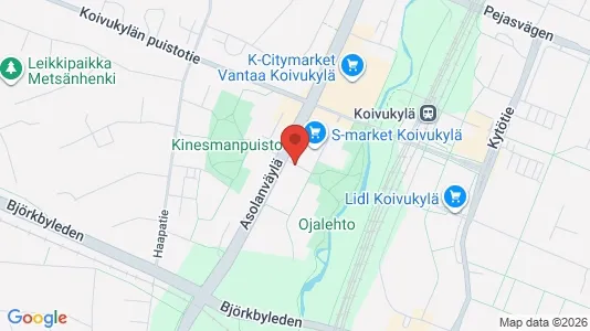 Apartments for rent i Vantaa - kort over placeringen