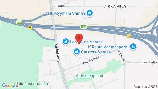 Apartments for rent i Vantaa - kort over placeringen