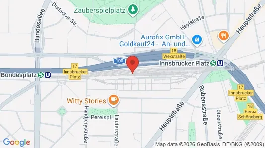 Apartments for rent i Berlin Tempelhof-Schöneberg - kort over placeringen