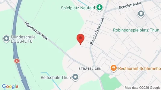 Apartments for rent i Thun - kort over placeringen