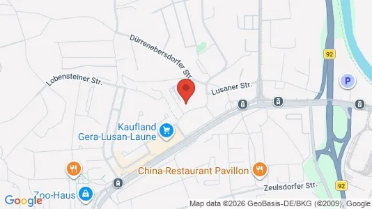 Apartments for rent i Gera - kort over placeringen