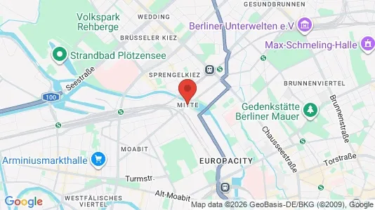 Rooms for rent i Berlin Mitte - kort over placeringen
