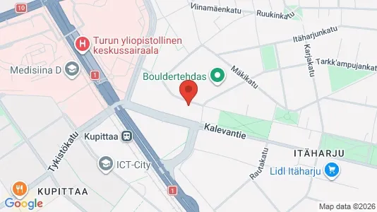 Apartments for rent i Turku - kort over placeringen