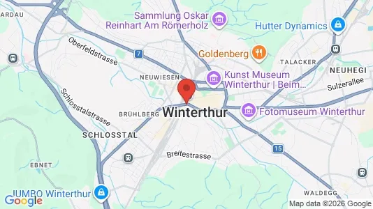 Rooms for rent i Winterthur - kort over placeringen