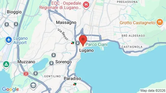 Houses for rent i Lugano - kort over placeringen