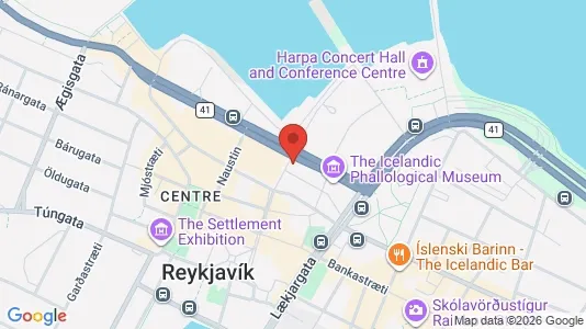 Apartments for rent i Reykjavík Miðborg - kort over placeringen