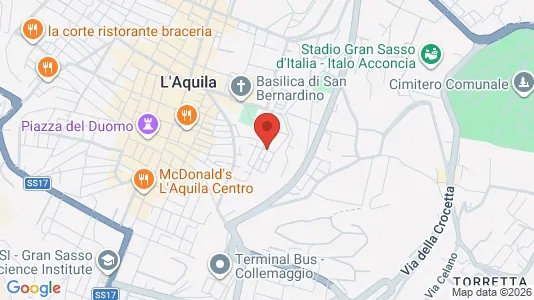 Apartments for rent i L'Aquila - kort over placeringen