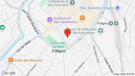 Apartments for rent i Foligno - kort over placeringen