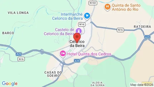 Apartments for rent i Celorico da Beira - kort over placeringen