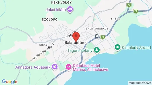 Apartments for rent i Balatonfüredi - kort over placeringen