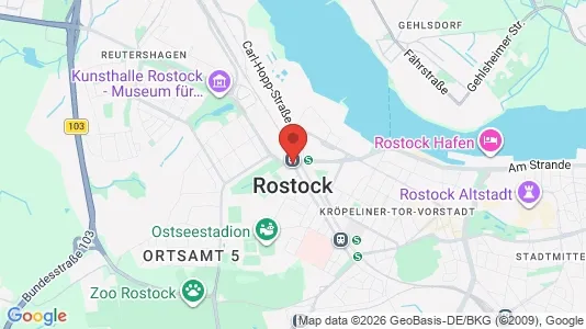 Apartments for rent i Rostock - kort over placeringen