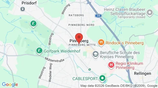 Apartments for rent i Pinneberg - kort over placeringen
