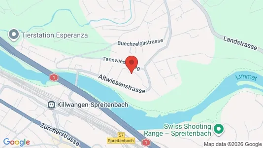 Apartments for rent i Baden - kort over placeringen