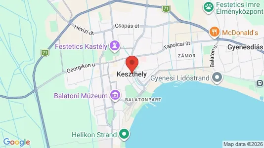 Apartments for rent i Keszthely - kort over placeringen