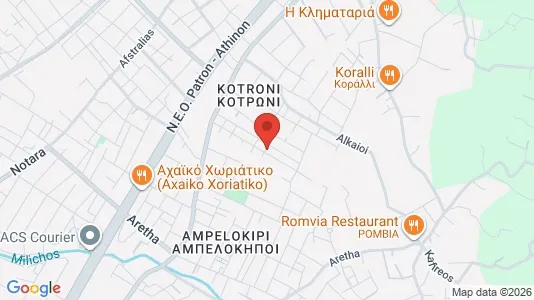 Apartments for rent i Patras - kort over placeringen