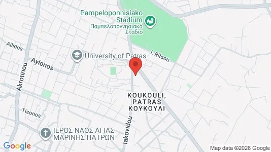 Apartments for rent i Patras - kort over placeringen