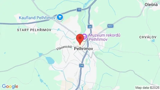 Apartments for rent i Pelhřimov - kort over placeringen