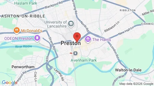 Houses for rent i Preston - Lancashire - kort over placeringen