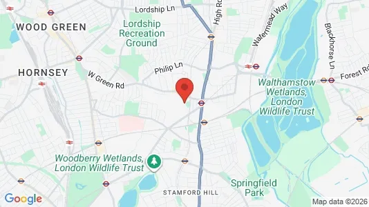 Houses for rent i London N15 - kort over placeringen