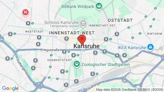 Houses for rent i Karlsruhe - kort over placeringen