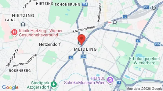 Apartments for rent i Wien Meidling - kort over placeringen