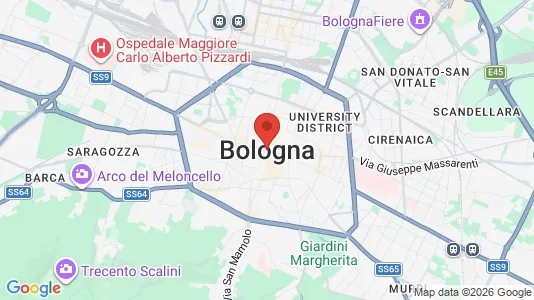 Apartments for rent i Bologna - kort over placeringen