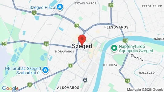 Apartments for rent i Szegedi - kort over placeringen