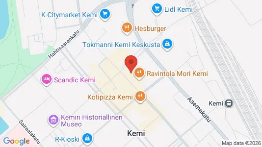 Apartments for rent i Kemi - kort over placeringen