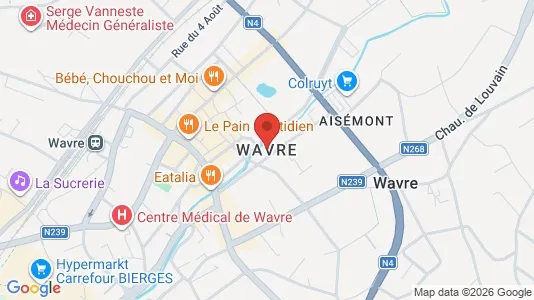 Apartments for rent i Waver - kort over placeringen