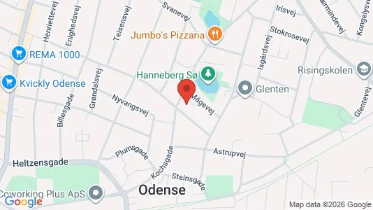Apartments for rent i Odense C - kort over placeringen