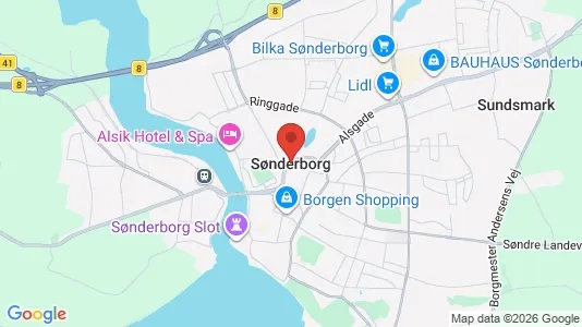 Apartments for rent i Sønderborg - kort over placeringen