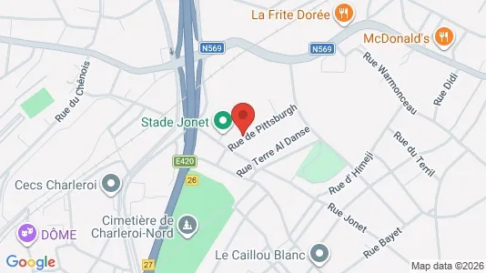 Apartments for rent i Charleroi - kort over placeringen