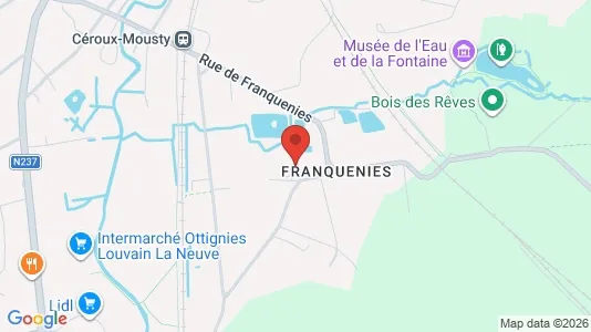 Apartments for rent i Ottignies-Louvain-la-Neuve - kort over placeringen
