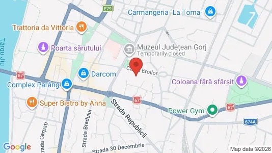 Apartments for rent i Târgu Jiu - kort over placeringen