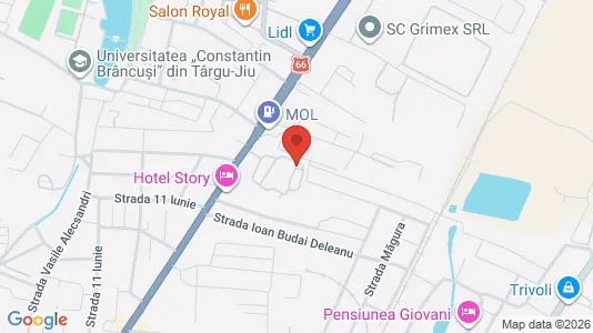 Apartments for rent i Târgu Jiu - kort over placeringen
