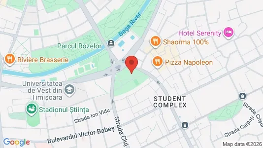 Apartments for rent i Timişoara - kort over placeringen